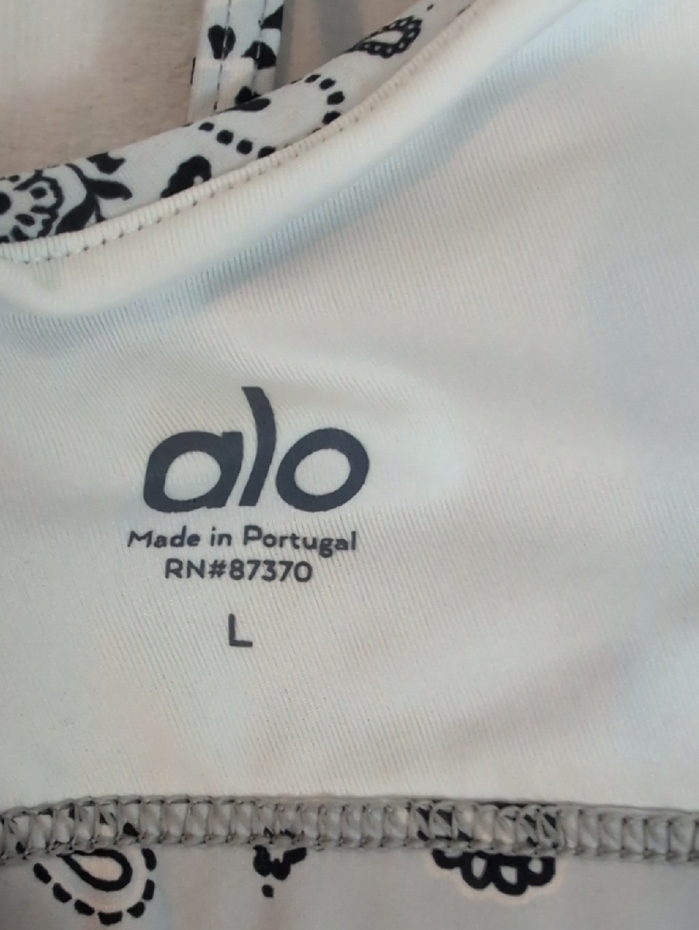 Alo Yoga Vapor Bandana Splendor Bra size Large Like New - Picture 4 of 5